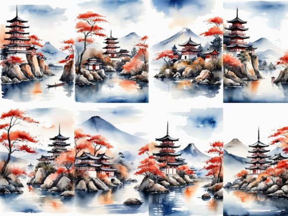 32 Images Watercolor Japanese Landscape Review