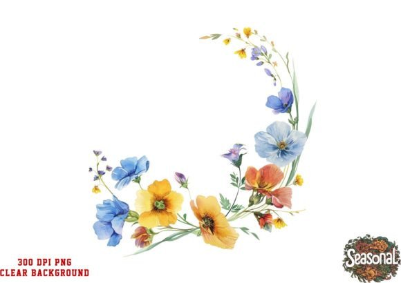 Elegant Wildflower Watercolor Illustrations for Crafters