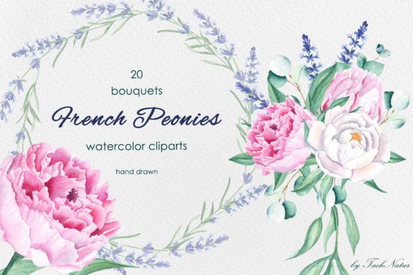French Peonies Watercolor Bouquets: An Embroidery Review