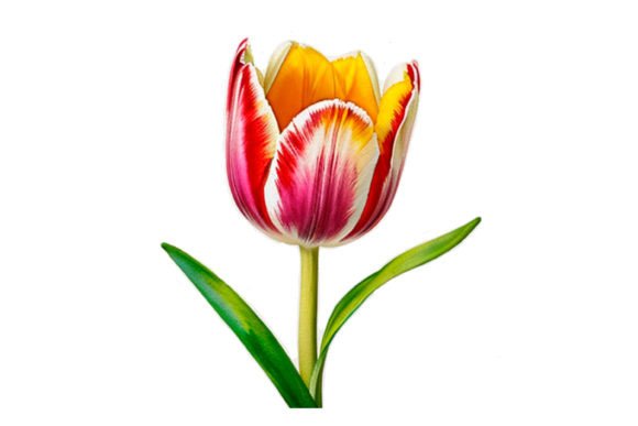 Tulip Watercolor Isolated Flower Illustrations Review