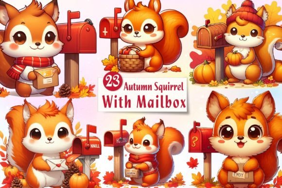 Watercolor Autumn Squirrel with Mailbox Review