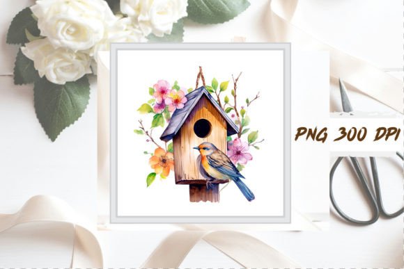Watercolor Birdhouse Clipart Bundle Illustrations Review