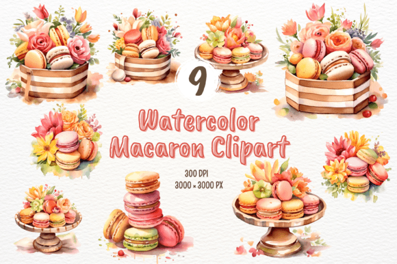 Watercolor French Macaron Clipart Set: Illustrations Review