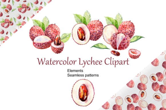 Watercolor Lychee Clipart: A Fresh Addition to Illustrations