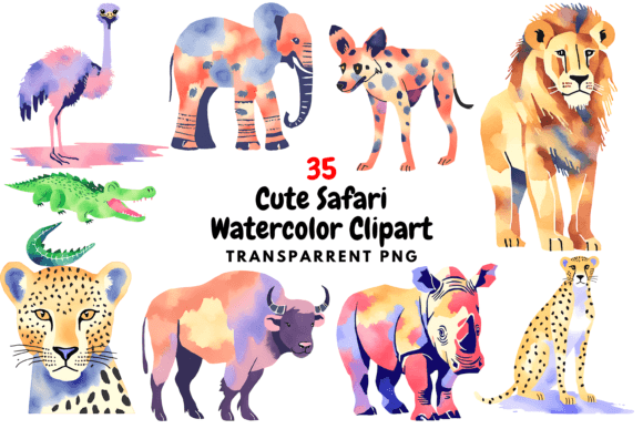Watercolor Safari PNG: A Designer’s Stitch Test