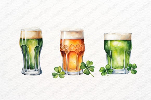 Watercolor Saint Patrick's Day Beer Set Review