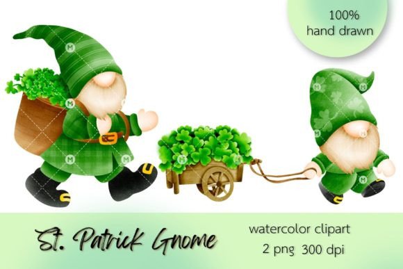 Watercolor St. Patrick Gnome Clipart Review